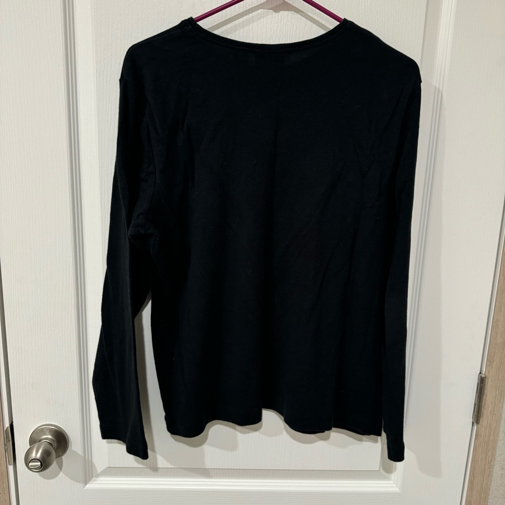 Additions by Chico’s Size 3 Black Heart Top - Picture 4 of 4